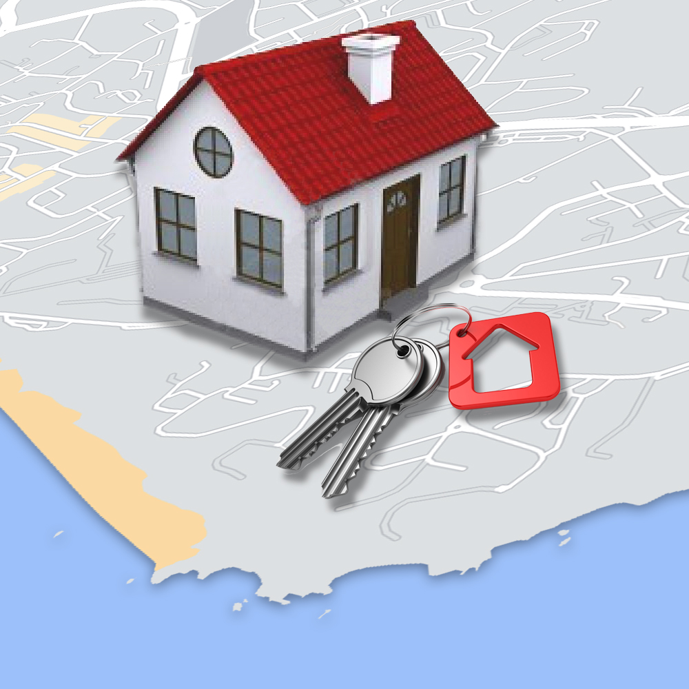 Casa, chave, mapa